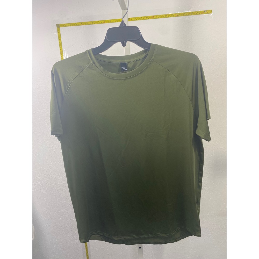 Manfinity Mens XXL Olive Green Raglan Sleeve Activewear Performance T-Shirt